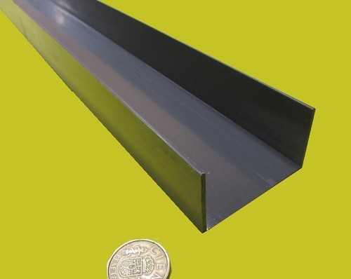 Pvc channel grey 080 - pvc, u