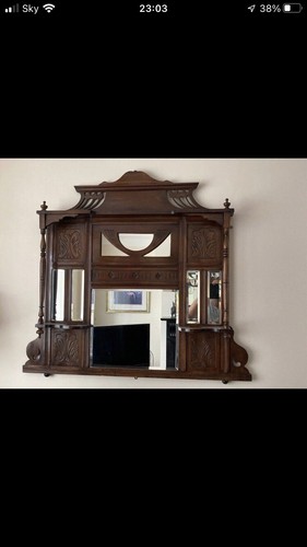 Edwardian over mantle - , mirror