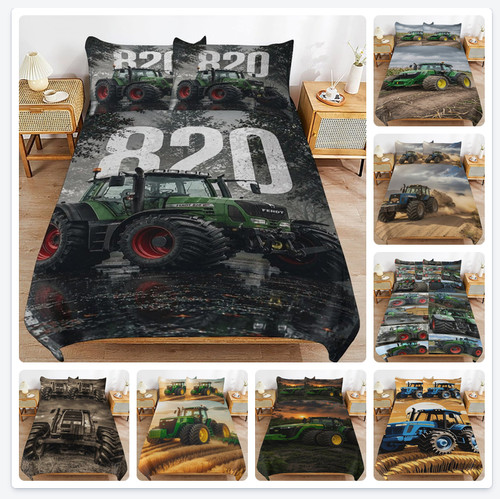 Tractor farm duvet cover - tractor,