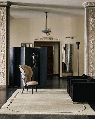 Rug nordic knots - hand, tufted
