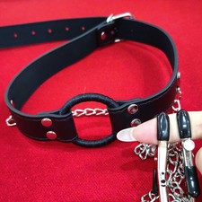 Bondage Fetish Open Mouth Gag O-Ring Breast Clamps Chain Slave BDSM Restriant SM