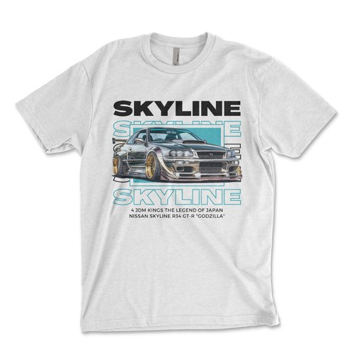 Nissan skyline r34 shirt - nissan, t-shirt