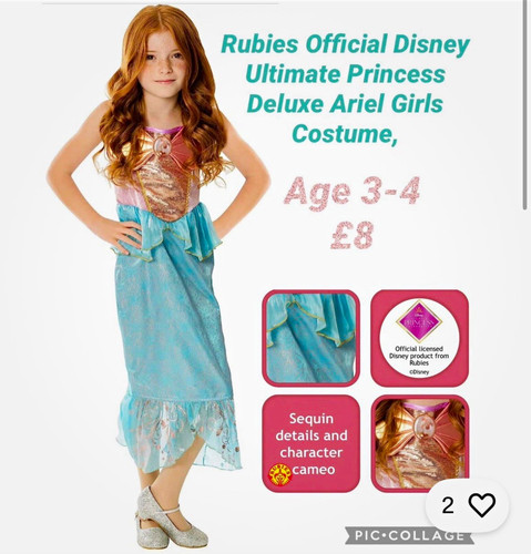 Rubie disney ariel little - ariel,