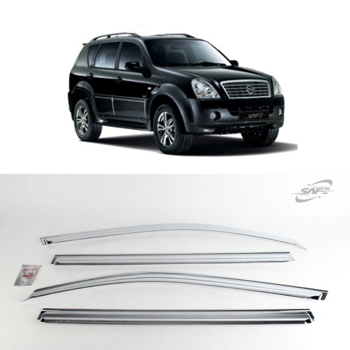 Chrome window vent visor rain - vent,