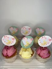 6 Tinkerbell cupcake toppers