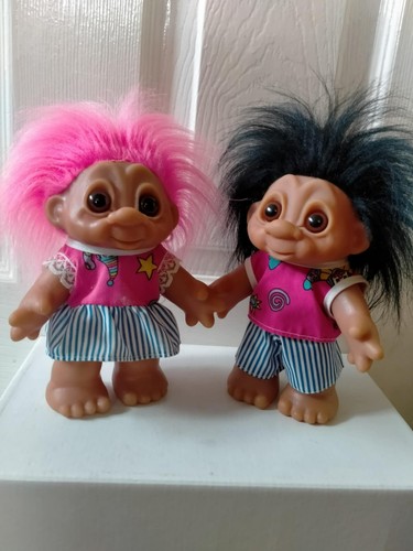 Rare pair vintage dam troll - of,