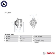 ALTERNATOR 0 986 048 771 FOR