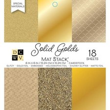 DCWV 6"x6" Specialty Cardstock Stack 18pcs - Solid Golds