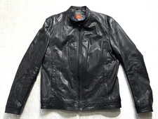 Genuine Authentic Black Hugo Boss Jerris Leather Jacket Size (56) XXL