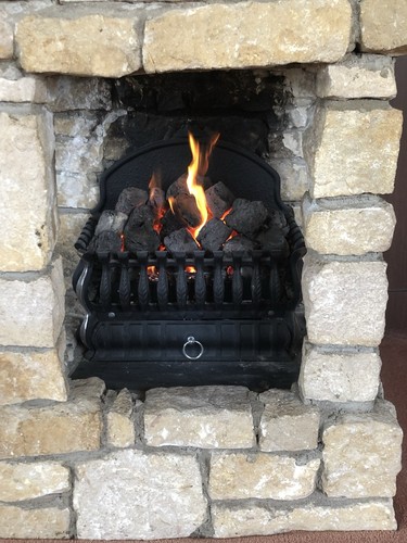 Gas fire living flame - fire,