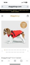 Medium Fleece Lined Dog Coat With Harness