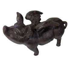 Large Cast Iron Flying Pig