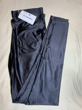 Leohex Shiny Lycra Spandex Black Leggings Size XXL - Smooth Glossy Tight - New