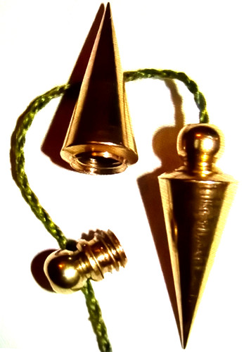 Solid brass dowsing pendulum - dowsing,