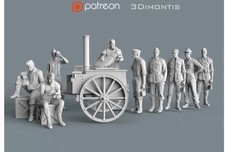 1:72 field kitchen and german soldiers WW2 Tabletop gaming miniatures