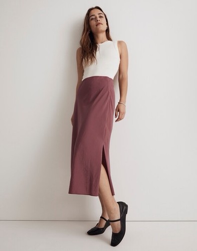 Madewell layton midi slip - layton,