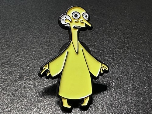 Burns alien enamel pin - burns,
