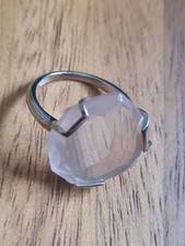 Rose quartz ring - rose,