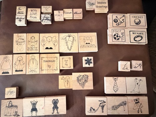 Mixed lot rubber stamps for - mixed,
