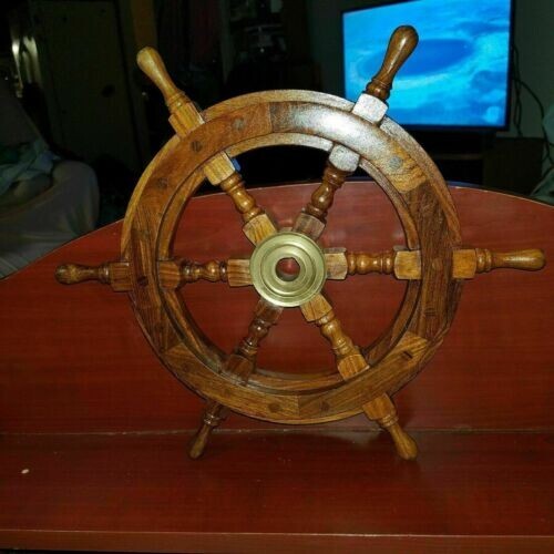 Nautical wood brass - &,