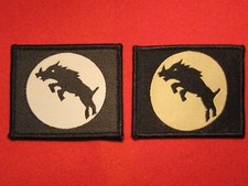 BRITISH WW2 XXX 30 CORPS FORMATION BADGES PAIR WHITE AND CREAM ON BLACK