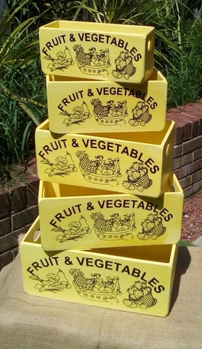 Fab yellow painted - , wooden