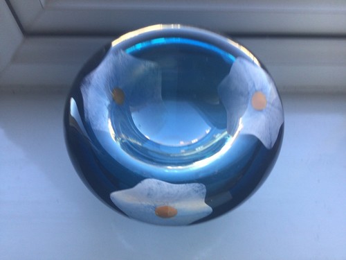 Dartington art glass blue - dartington,