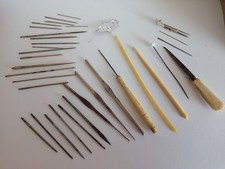 Antique & Vintage Mixed Lot Of Crochet Hooks And Needles