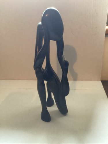 African carved thinker - carved,