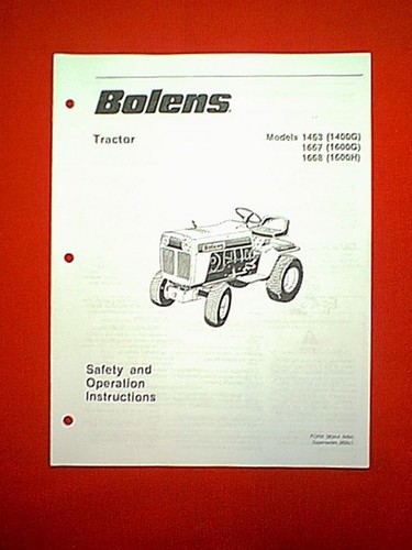 Bolens tractor models 1463 - bolens,