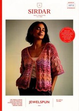 Sirdar 10715 Knitting Pattern Womens Hot House Flowers Cardigan - Jewelspun Aran