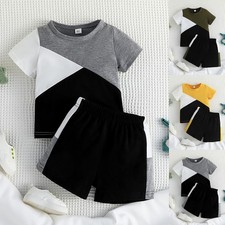 2PCS Newborn Boys Colourblock