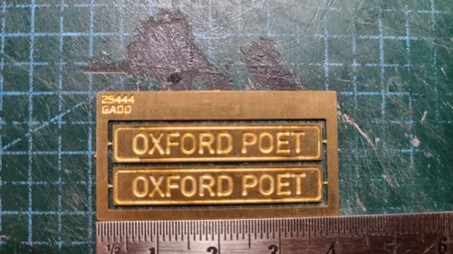 Brass nameplates oxford - nameplates, "oxford