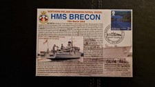 2004 Royal Naval Covers Series Seven No 25 HMS Brecon signed Charlotte Atkinson
