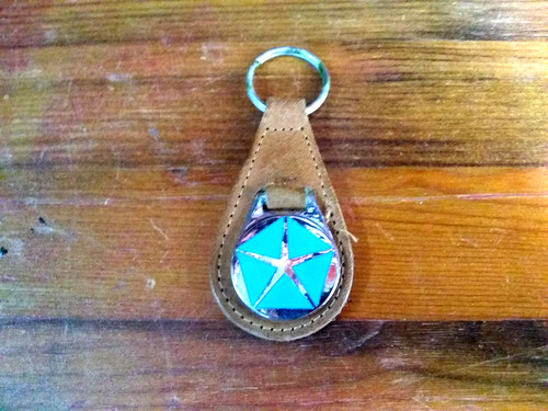 Chrysler leather keyring - leather,
