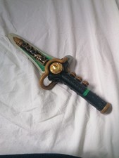 Vintage Mighty Morphin Power Rangers Dragon Dagger 1994 Green Ranger with sound