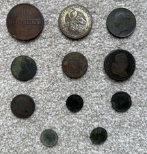 Job Lot of 11 Old Coins From