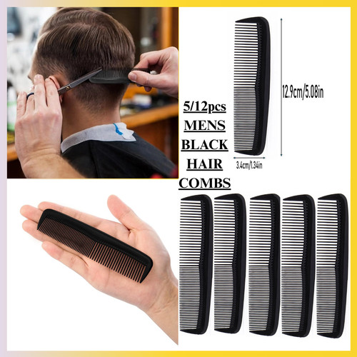 12pcs mens black - 5/12pcs, hair