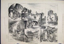 Original old antique - original, print