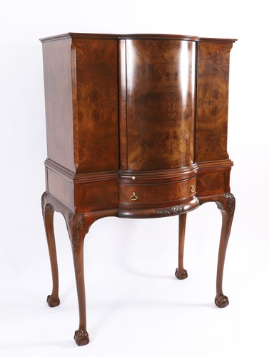 Antique burr walnut revolving - walnut,