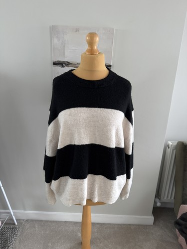 Striped black cream - h&m,