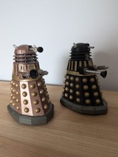 Doctor Who Remote Control 5 Inch Gold / Black Daleks . Not tested, No Remotes 