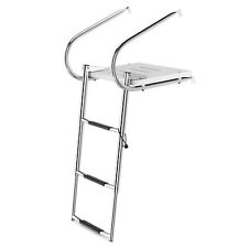 3-step Telescoping Boat Ladder Folding Dock Ladder Swimming Pool Ladder
