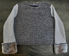 Zara Jumper  Faux Fur Trim