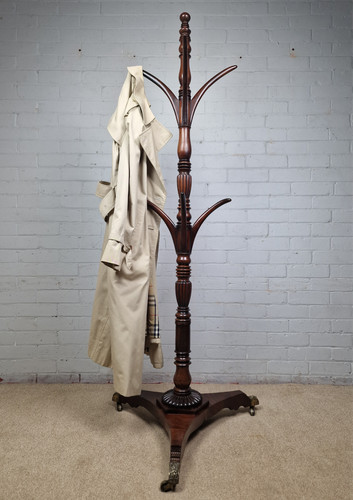 Mahogany coat stand late - mahogany,
