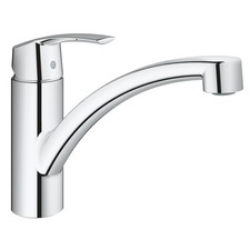 Kitchen Tap Monobloc Mixer Gloss Chrome Single Lever Swivel Spout Faucet