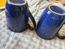 2 DENBY IMPERIAL BLUE Beaker MUGS For TEA or COFFEE