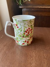 Christmas holly, mistletoe & berries mug, Eleanor Jones Pottery, fine bone china