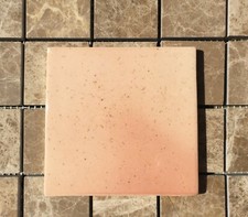 Lilac pink  Hand made hand glazed wall tile 11x11cm from Provence France