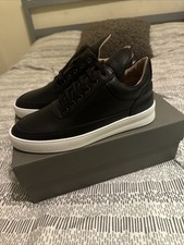 Filling Pieces Low Top Plain Matt Nappa Black Brand New In Box DS